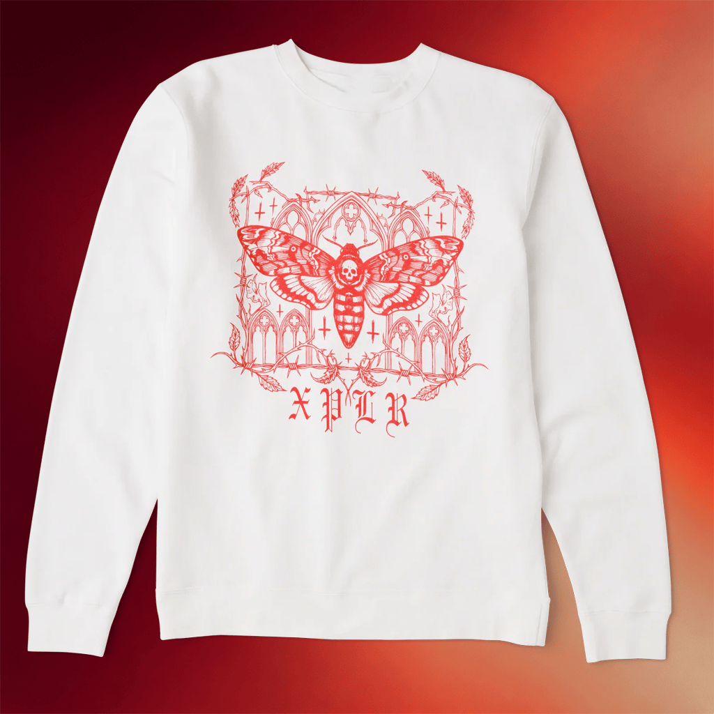 XPLR Merch 2026 Death's Head Crewneck Sweatshirt Sam And Colby Merch Gifts For Friends - Merchluma