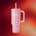 Swig Merch 2026 Pink Gingham Tumbler Best Birthday Gifts For Hers - Merchluma