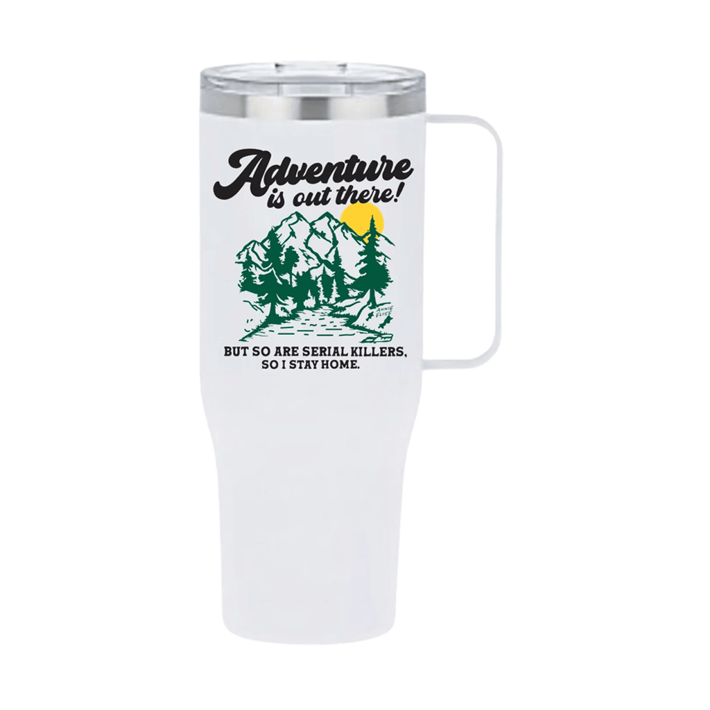 Annie Elise Merch 2026 Adventure Is Out There White Tumbler Best Gifts For Husband - Merchluma