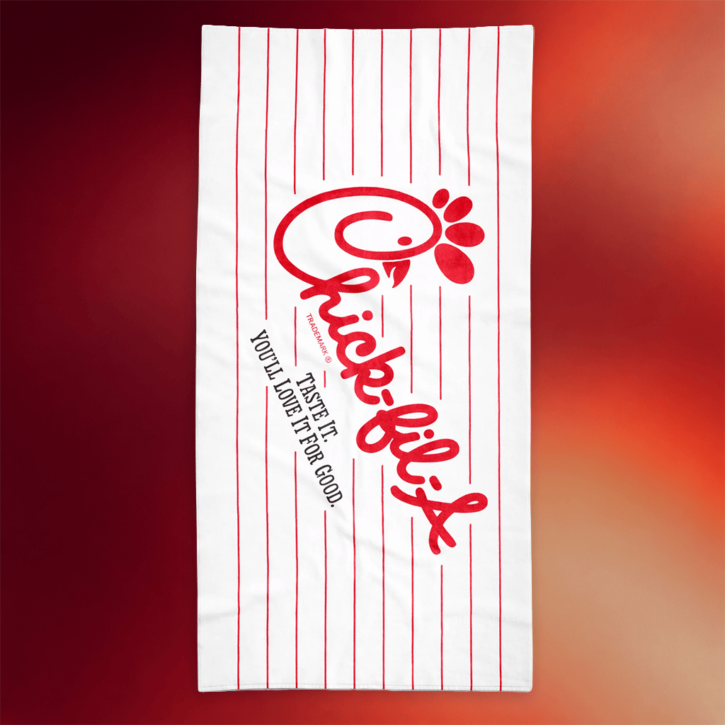 Chick Fil A Merch 2026 Retro Chick-fil-A Striped Beach Towel Unique Gifts For BFF - Merchluma