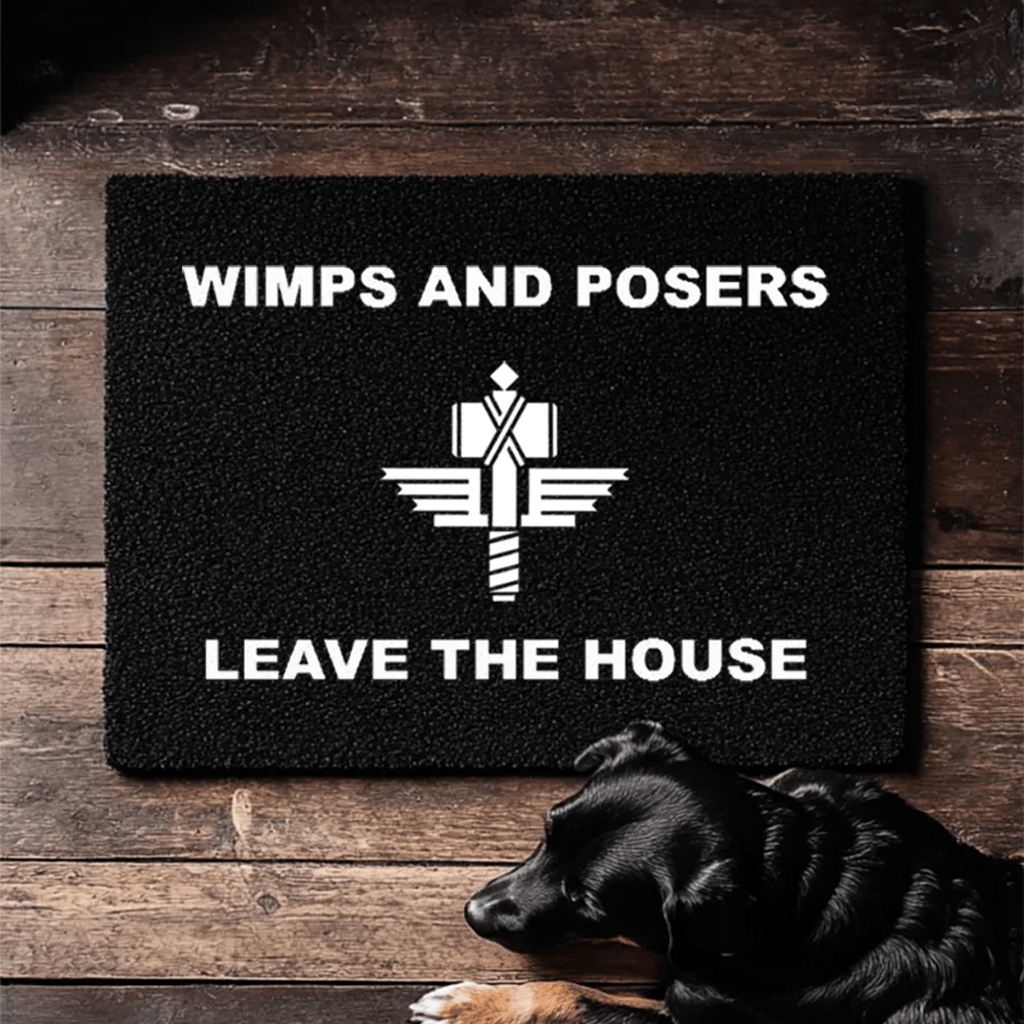 Manowar Merch 2026 Wimps And Posers Doormat Leave The House Welcome Mat Gifts For Band Fans - Merchluma