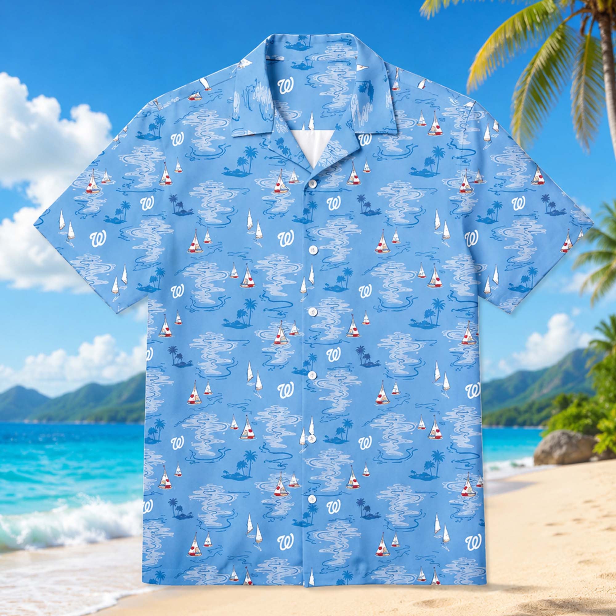 2026 Nationals Hawaiian Shirt Washington Nationals Merch Aloha Shirt Summer Gifts For Fans - Merchluma