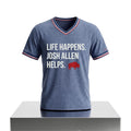 Buffalo Bills Life Happens Josh Allen Helps V-Neck Shirt Buffalo Bills Merch Fan Gift Ideas - Merchluma