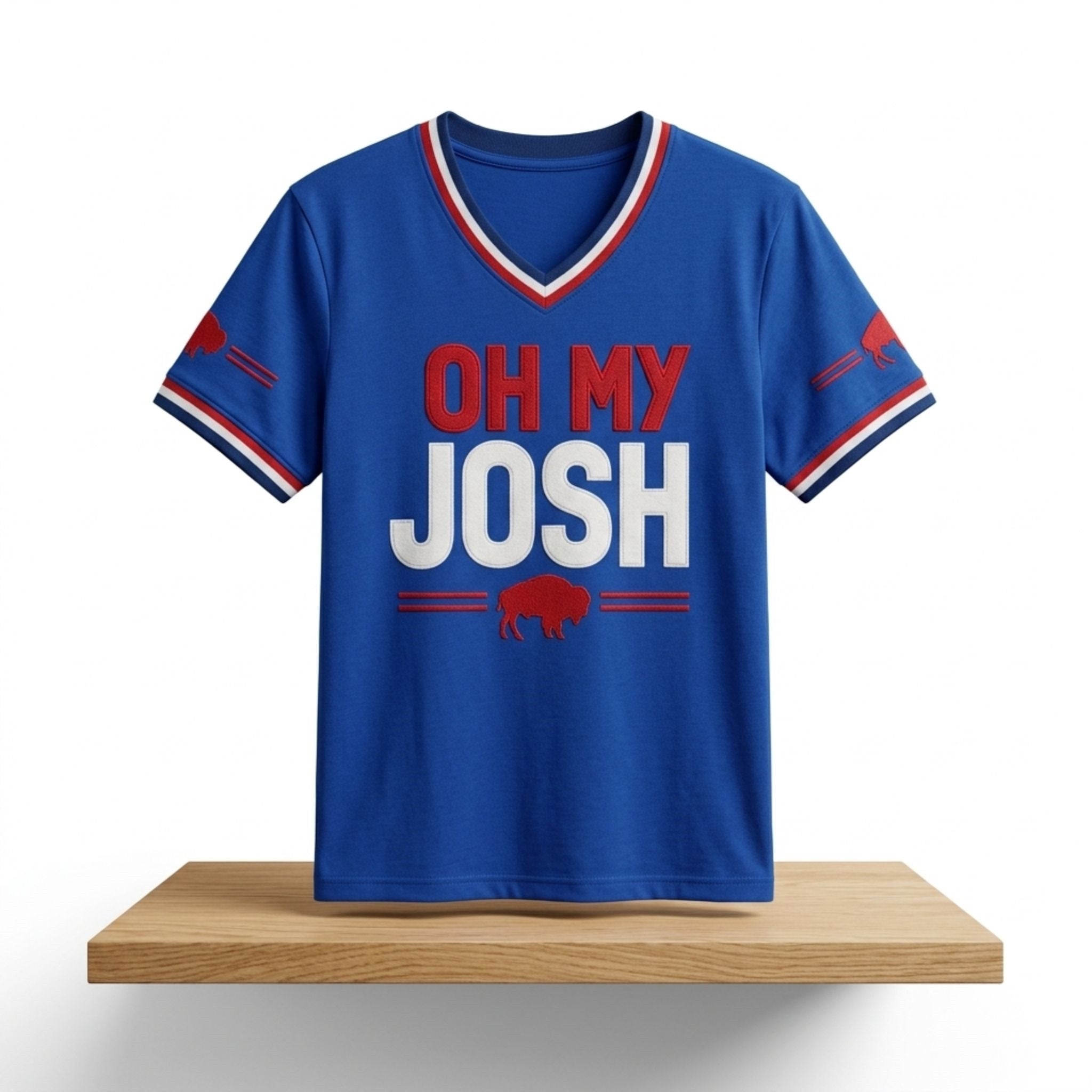 Buffalo Bills Oh My Josh V-Neck Shirt Buffalo Bills Merch Unique Gifts For Football Fans - Merchluma