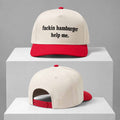 Fckin Hamburger Help Me Hat Embroidered Birthday Gift Ideas For Friends - Merchluma