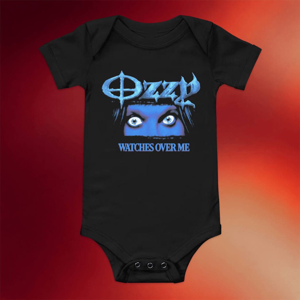 Ozzy Osbourne Merch 2026 Ozzy Watches Over Me Baby Onesie Gifts Ideas For Fans - Merchluma