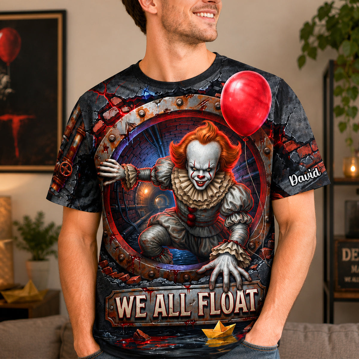 Personalized Pennywise The Dancing Clown Shirt We All Float T-Shirt Gifts For Horror Lovers - Merchluma