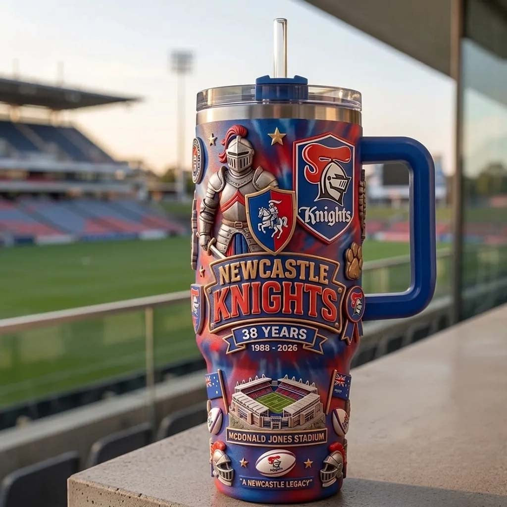 Newcastle Knights 38 Years Stanley Tumbler Newcastle Knights Merch Present For Rugby Fans - Merchluma