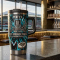 Port Adelaide Power 156th Anniversary Tie-Dye Stanley Tumbler Port Adelaide Power Merch Gifts - Merchluma