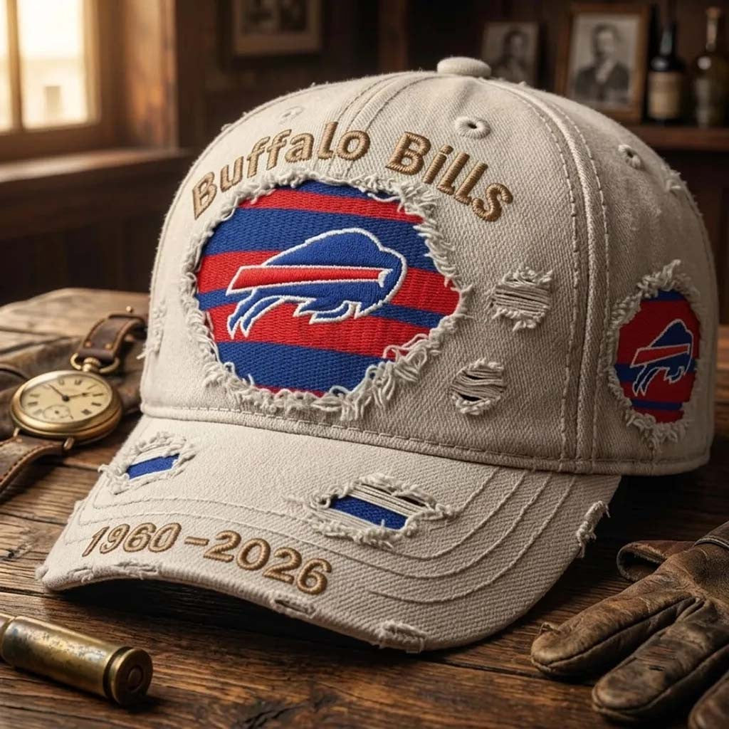 Buffalo Bills 1960 2026 Distressed Hat Buffalo Bills Merch Present For Football Lovers - Merchluma