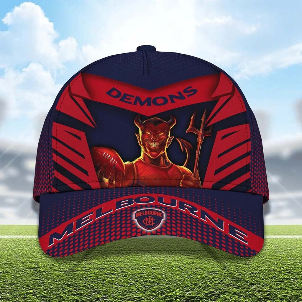 Melbourne Demons Navy Red Mascot Hat Melbourne Football Club Merch Gift For Brothers - Merchluma