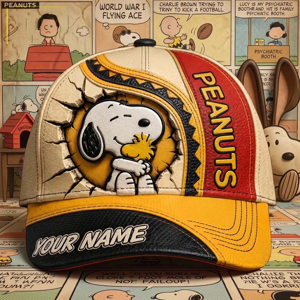 Personalized Peanuts Snoopy And Woodstock Hat 2026 Peanuts Merch Best Gift For Son - Merchluma