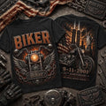 Biker 9 11 25th Anniversary Motorcycle T-Shirt We Will Never Forget Shirt Present For Him - Merchluma
