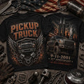 Pickup Truck 9 11 Memorial Anniversary T-Shirt We Will Never Forget Shirt Patriotic Gift Ideas - Merchluma