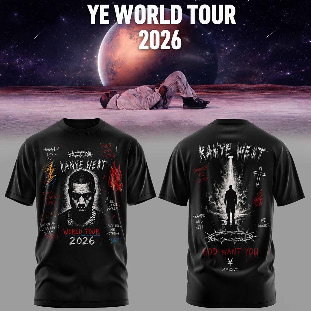 Bully Live Concert Tour 2026 T-Shirt God Want You Shirt Kanye West Merch Gift For Rapper Fans - Merchluma