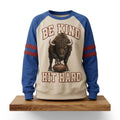 Buffalo Bills Be Kind Hit Hard Sweatshirt Buffalo Bills Merch Best Gifts For Football Fans - Merchluma