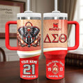 Personalized Delta Sigma Theta Tumbler Elephant Design Travel Cup DST Sorority Merch Her Gifts - Merchluma