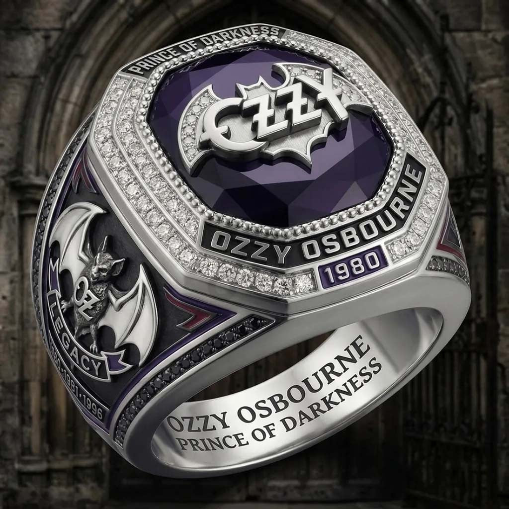 Ozzy Osbourne Prince of Darkness Ring 2026 Ozzy Osbourne Merch Best Gift For Fathers - Merchluma