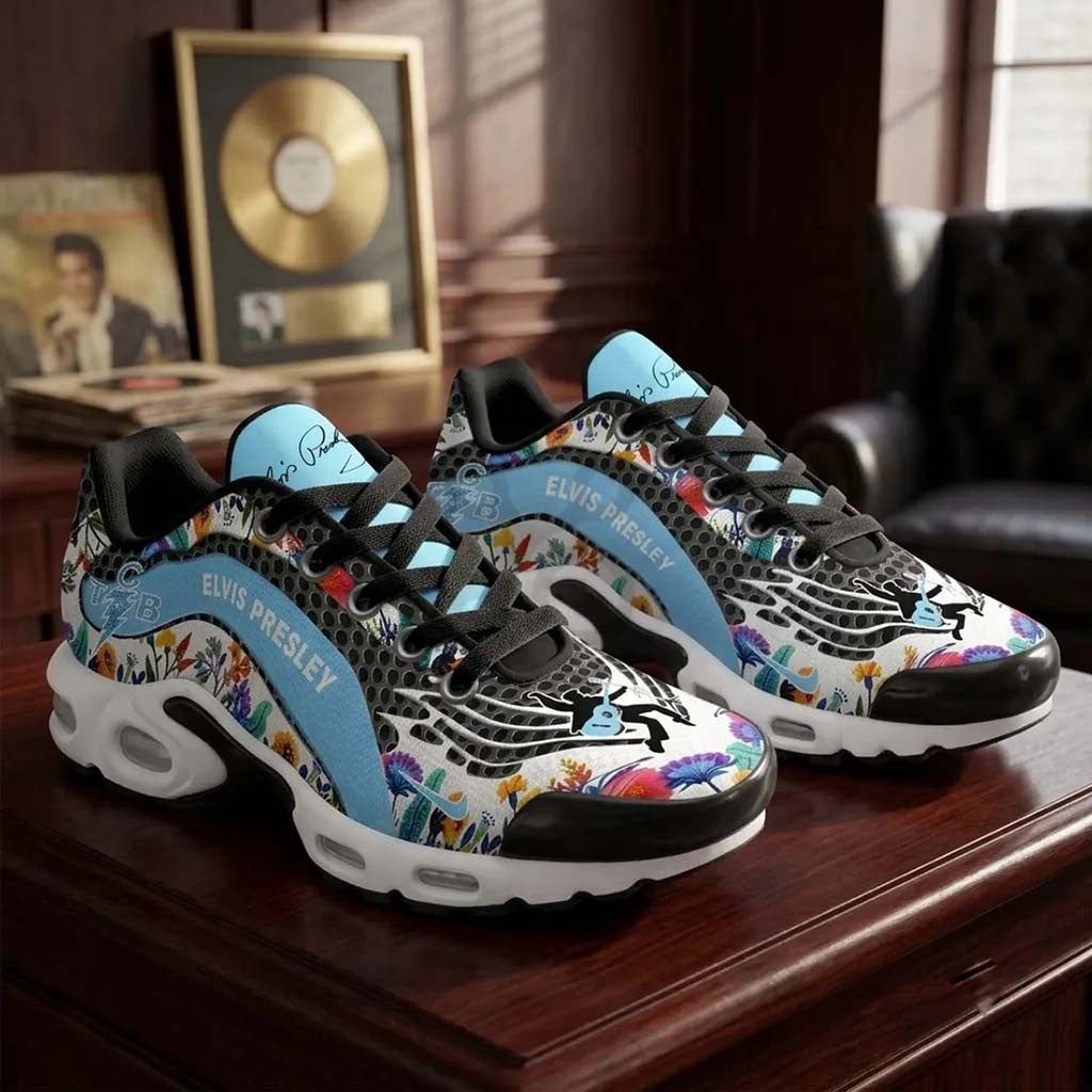 Elvis Presley Sneakers King Of Rock And Roll Shoes TCB Logo Rock Music Gift Men Women - Merchluma