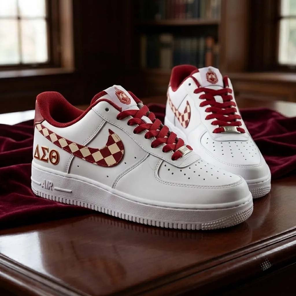 Delta Sigma Theta White Sneakers 2026 DST Sorority Merch Meaningful Gift For Her - Merchluma