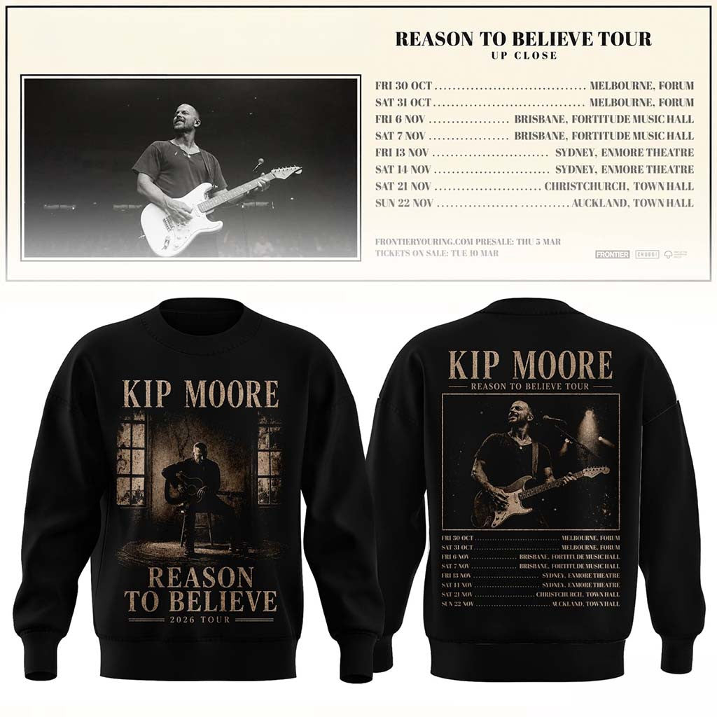 Kip Moore Merch 2026 Reason To Believe Tour Dates Sweatshirt Unique Gifts For Music Lovers - Merchluma