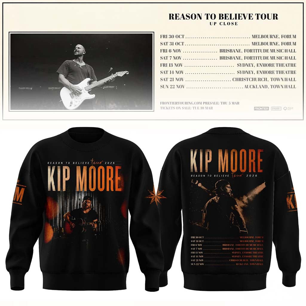 Kip Moore Merch 2026 Reason To Believe Tour Sweatshirt Gift Ideas For Music Lovers - Merchluma