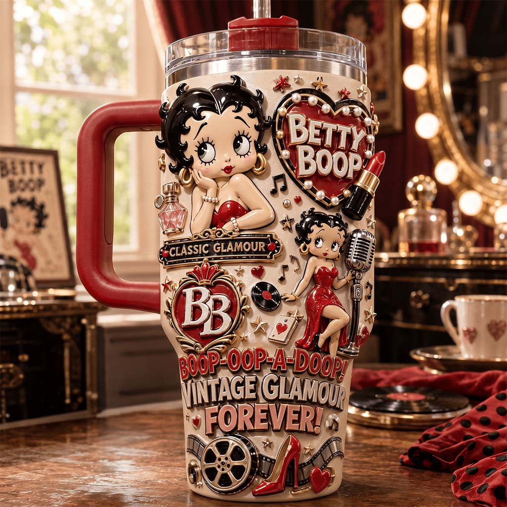 Betty Boop Merch Boop Oop A Doop Vintage Glamour Forever Tumbler Gifts For Friends - Merchluma