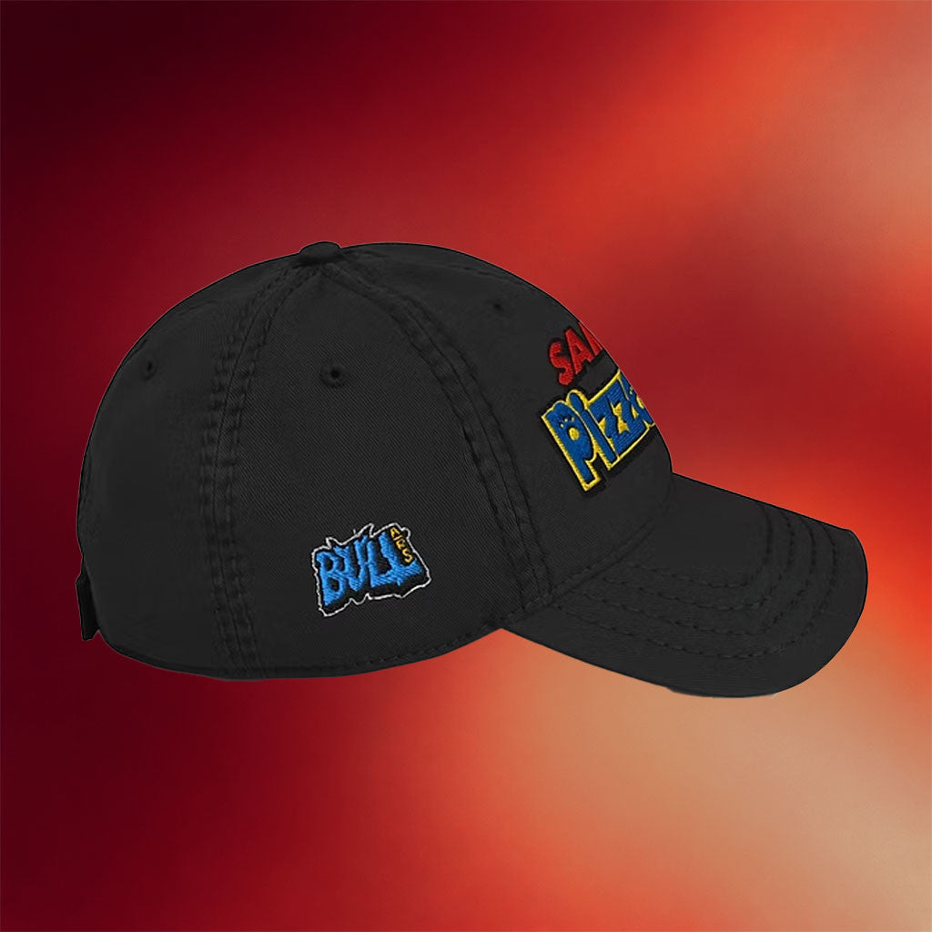 Bull Airs Merch 2026 Samurai Pizza Cats Distressed Dad Hat Embroidered Father's Day Presents - Merchluma