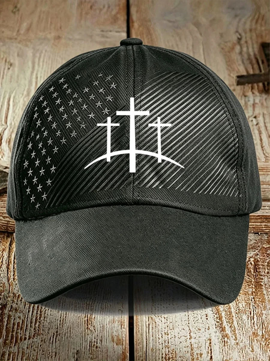 Three Crosses Hat Christian Faith Merch Unique Gift For Husband Birthday - Merchluma