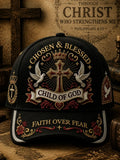 Chosen Blessed Child Of God Faith Over Fear Hat Christian Faith Merch Lover Gift Ideas - Merchluma