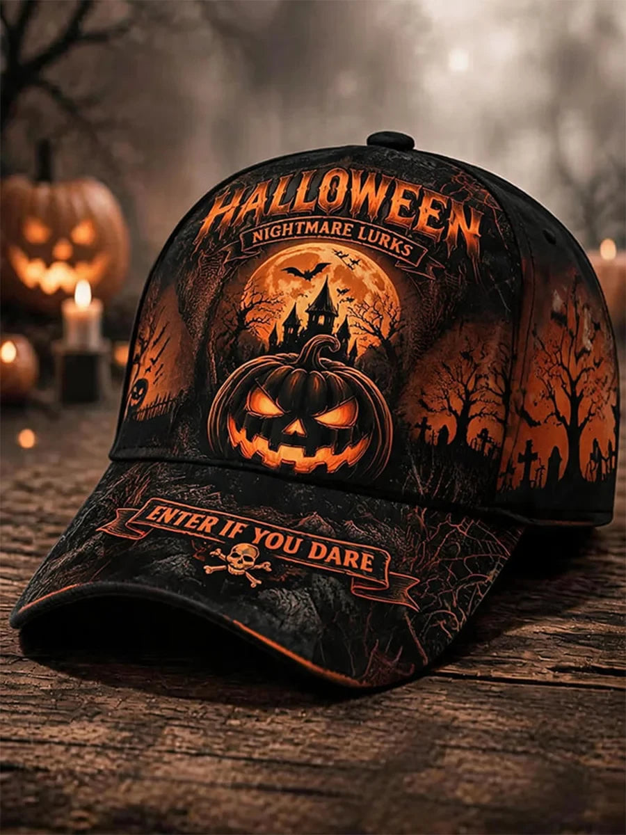 Halloween Nightmare Lurks Enter If You Dare Spooky Hat Halloween Cap Best Halloween Ideas - Merchluma