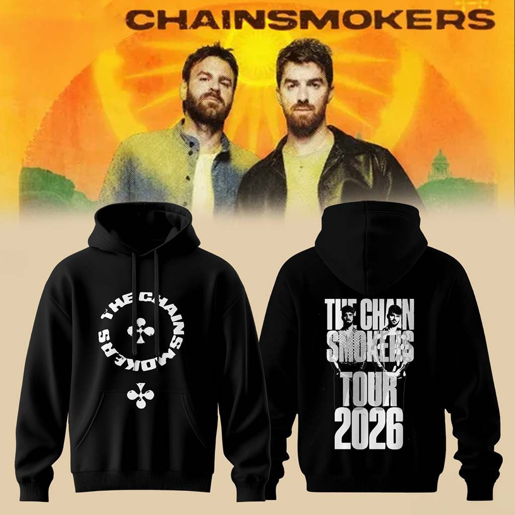 The Chainsmokers Tour 2026 Hoodie Black The Chainsmokers Merch Gift Ideas For Music Lovers - Merchluma