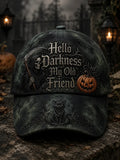 Hello Darkness My Old Friend Hat Halloween Spooky Merch Halloween Gifts For Her - Merchluma