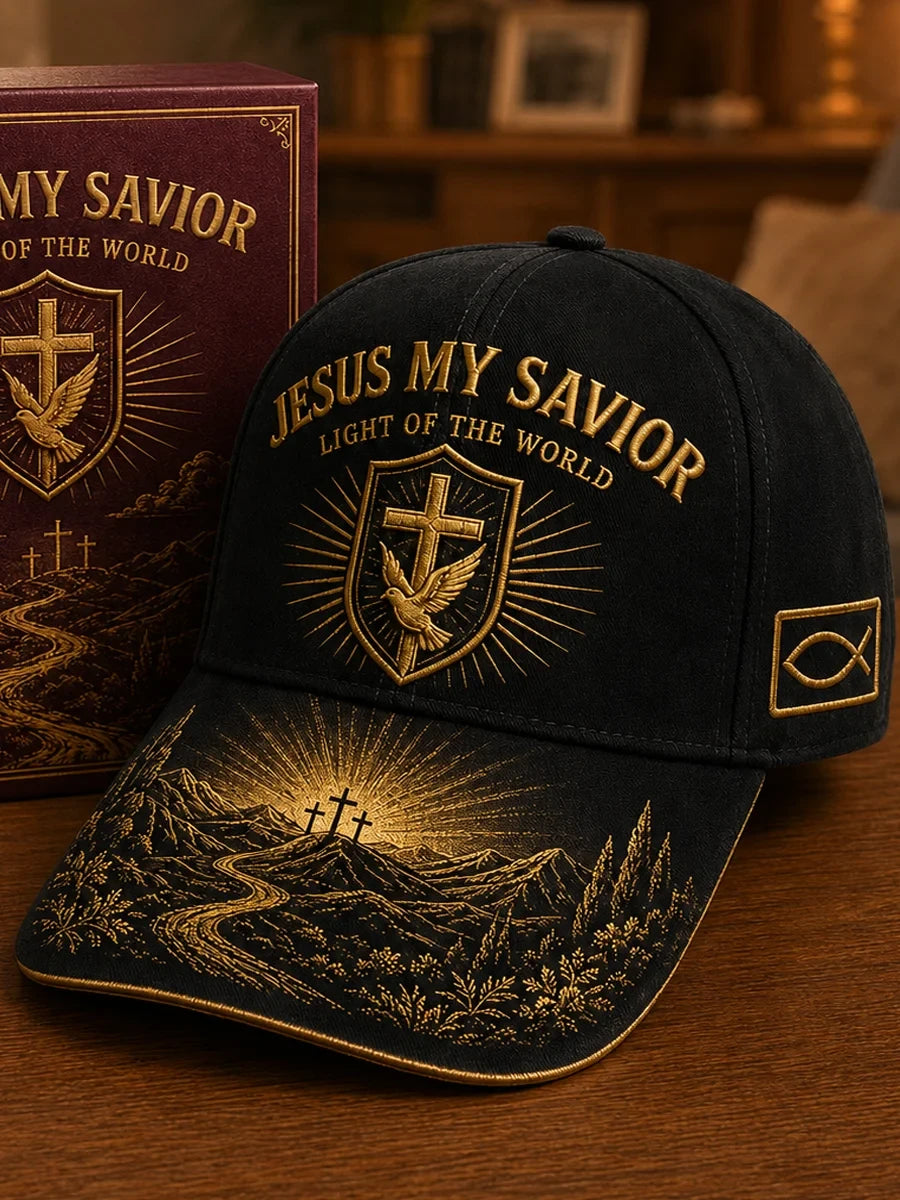 Jesus My Savior Light Of The World Hat Christian Faith Merch Gifts For Him Who Has Everything - Merchluma