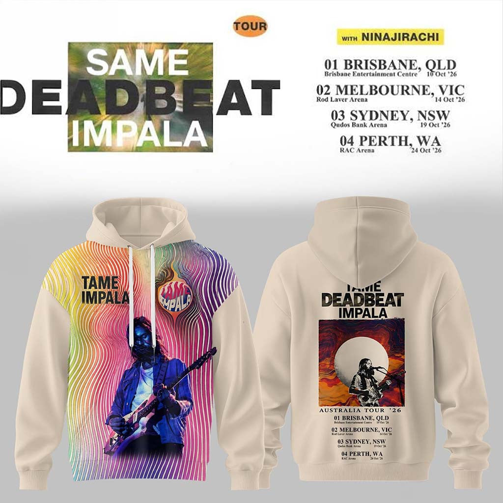 Tame Impala Deadbeat Tour 2026 Hoodie Tame Impala Merch Cool Gifts For Music Lovers - Merchluma