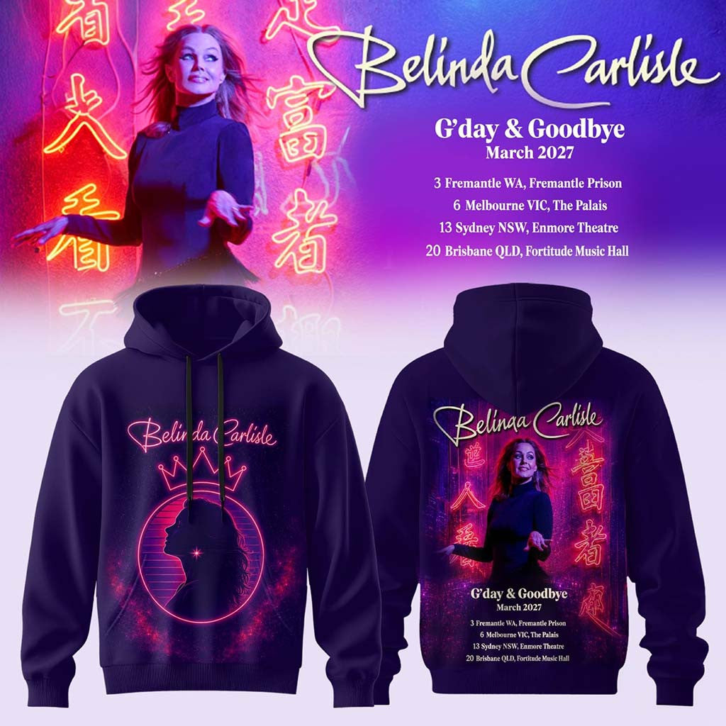 Belinda Carlisle G Day And Goodbye Australia Tour Hoodie Belinda Carlisle Merch Gifts For Fans - Merchluma