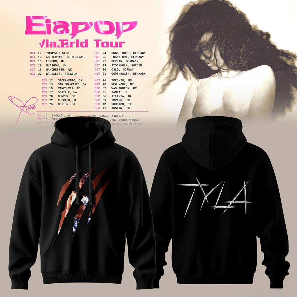 Tyla APOP World Tour Hoodie Tyla Merch 2026 Concert Outfits Best Gift For Music Lovers - Merchluma
