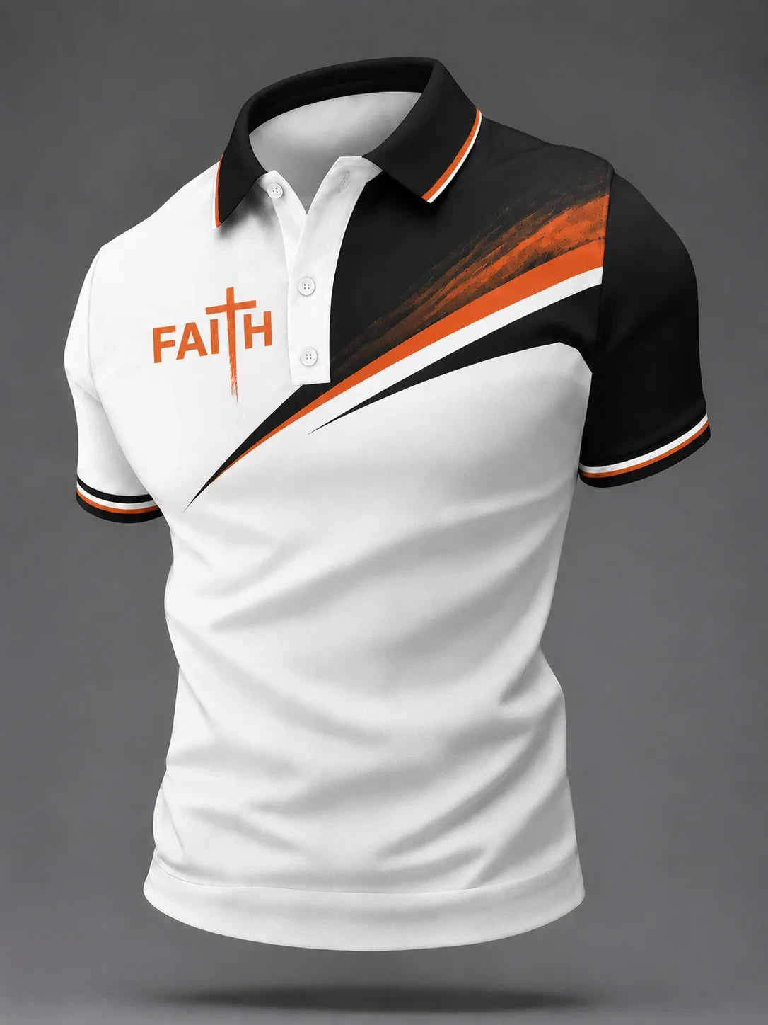Christian Faith Cross Polo Shirt Religious Faith Cross Clothing Gifts For Him - Merchluma