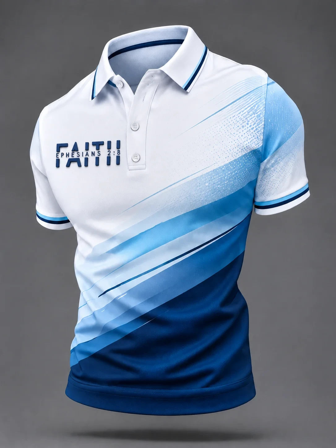Ephesians 2 8 Faith Polo Shirt Christian Faith Clothing Best Gifts For Him - Merchluma