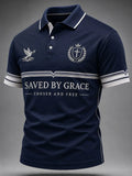 Saved By Grace Christian Polo Shirt Hosen And Free Dove Clothing Unique Gift For Husband - Merchluma