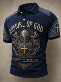 Armor Of God Knight Polo Shirt Christian Warrior Armor Shirt Birthday Presents For Brother - Merchluma