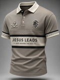 Jesus Leads Hope Anchors The Soul Polo Shirt Christian Lion Of Judah Anchor Clothing Fan Gift - Merchluma