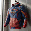Superman Zip Up Hoodie Man Of Steel Superhero Cosplay Clothing DC Comics Fan Gifts Ideas - Merchluma