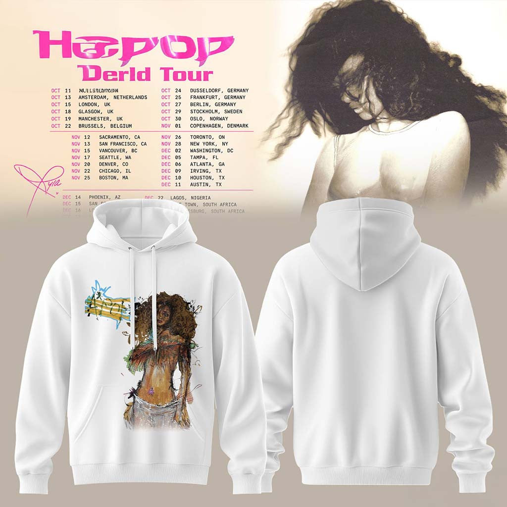 Tyla APOP World Tour Hoodie White Tyla Merch 2026 Music Lover Apparel Gift For Him Her - Merchluma
