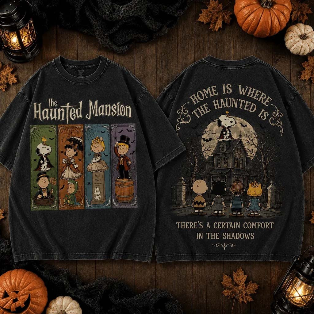Peanuts Haunted House Halloween 2026 T-Shirt The Haunted Mansion Shirt Halloween Gift For BFF - Merchluma