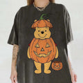 Retro Halloween Winnie The Pooh Pumpkin Shirt Spooky Season Tee Cute Gift For Halloween - Merchluma