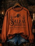 Salem Broom Co Est 1692 Sweatshirt Halloween Witch Merch Best Birthday Gift For Her - Merchluma