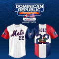Juan Soto Jersey Shirt New York Mets Merch #22 Dominican Republic Jersey Gift For Fans - Merchluma