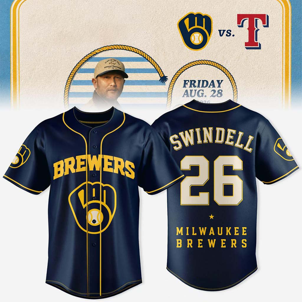 Milwaukee Brewers X Cole Swindell 2026 Night Baseball Jersey Brewers Merch Gift For Fans - Merchluma