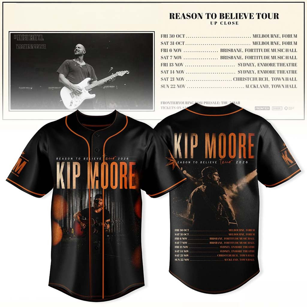Kip Moore Reason To Believe Tour Baseball Jersey Kip Moore Merch Present For Music Lovers - Merchluma
